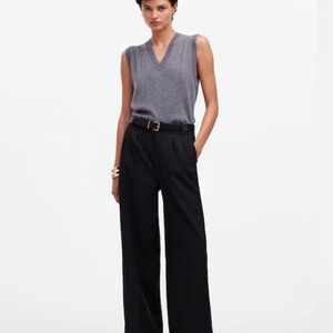Madewell the Harlow Black Wide Leg Pants
